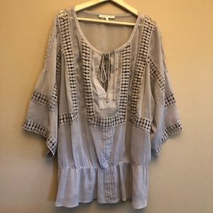 Daniel Rainn Crochet Eyelet Blouse